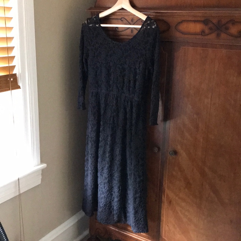 Free People Black Lace Dress